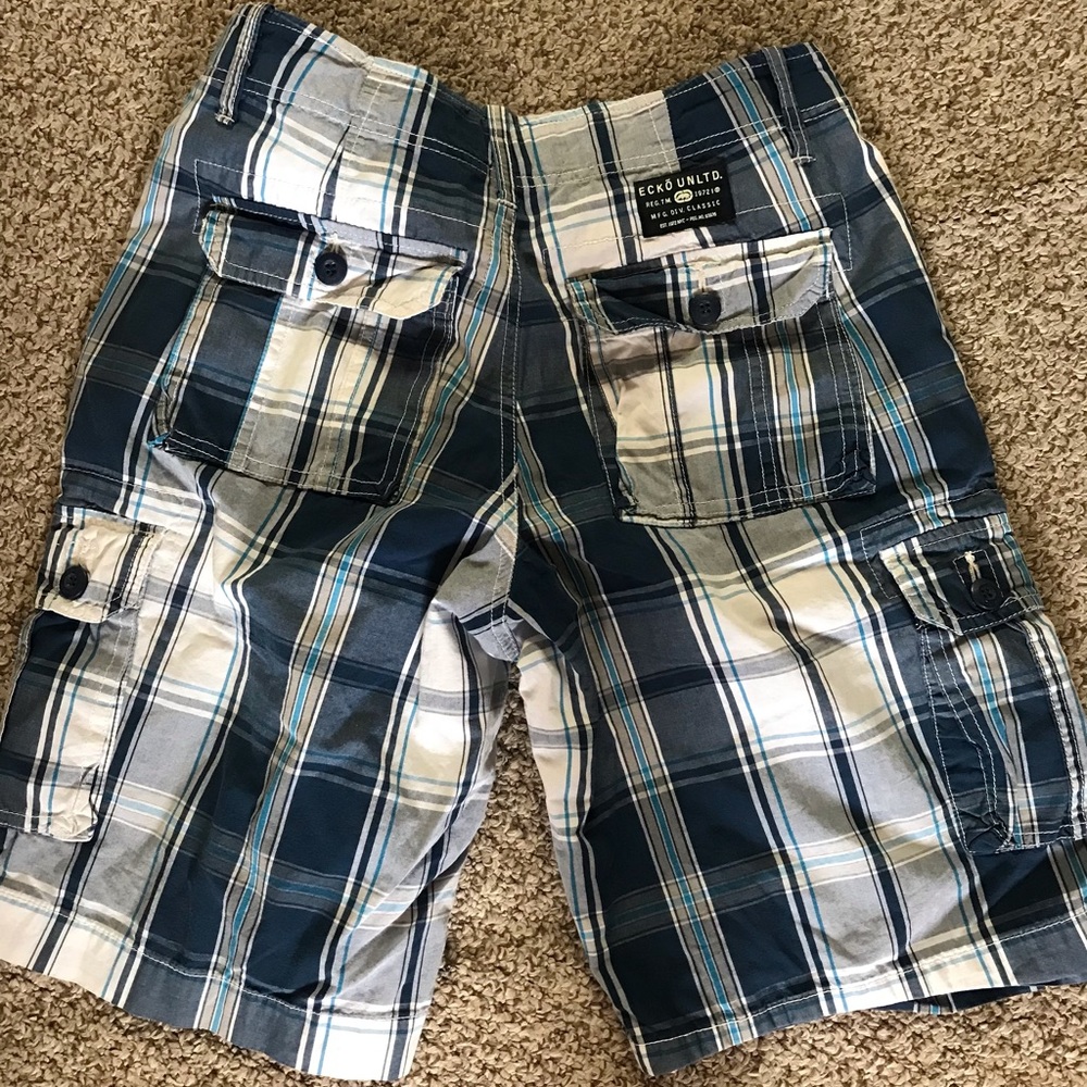 ECKO ULTD Blue Plaid Cargo W28 - Picture 4 of 7